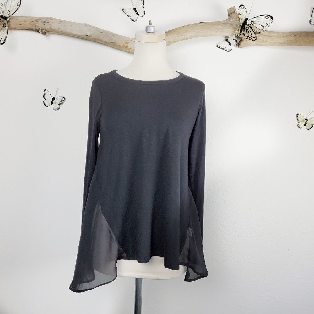 Lucky brand asymmetrical long sleeve top
